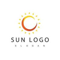 modèle de conception de logo soleil, icône de soleil créatif abstrait vecteur