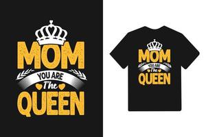 maman tu es la reine conception de t-shirt fête des mères vecteur
