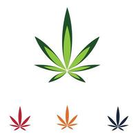 création de logo de cannabis vecteur