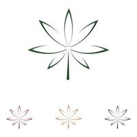 création de logo de cannabis vecteur