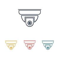 illustration de logo de vidéosurveillance vecteur