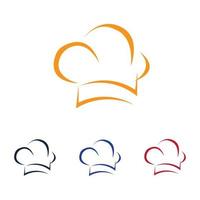 logo de chapeaux de chef vecteur