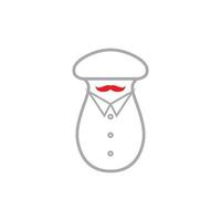 dessin animé champignon avec moustache logo design vecteur graphique symbole icône illustration idée créative