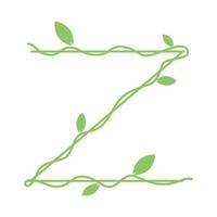 lettre z avec vignes arbre logo symbole vecteur icône illustration graphisme