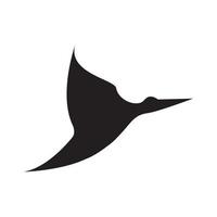 dinosaure oiseau forme silhouette logo symbole vecteur icône illustration graphisme