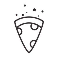 lignes hipster coupe pizza logo symbole vecteur icône illustration graphisme