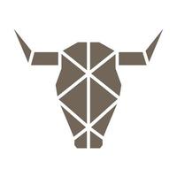 crâne vache mosaïque logo symbole vecteur icône illustration graphisme