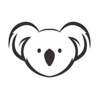 tête animal mignon koala logo symbole vecteur icône illustration graphisme