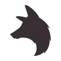 silhouette vintage tête chien de forêt logo symbole vecteur icône illustration graphisme