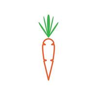 création de logo de carotte de légumes colorés en ligne, illustration d'icône de symbole graphique vectoriel idée créative