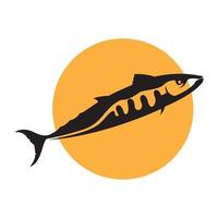 poisson moderne barracuda logo design vecteur icône symbole illustration