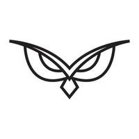 lignes yeux tête de hibou logo moderne symbole vecteur icône illustration graphisme