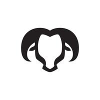 forme moderne de création de logo de tête de chèvre, illustration d'icône de symbole graphique vectoriel idée créative