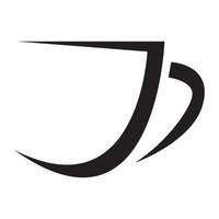tasse à thé ou tasse à café forme logo moderne symbole vecteur icône illustration graphisme