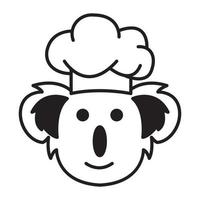 koala chef logo symbole vecteur icône illustration graphisme