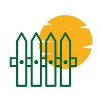 bois vert clôture yard logo symbole vecteur icône illustration graphisme