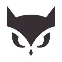 forme moderne tête hibou oiseau logo symbole vecteur icône illustration graphisme