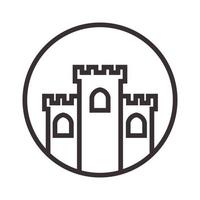 hipster château lignes logo symbole vecteur icône illustration graphisme