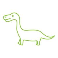 lignes mignon brontosaure logo symbole vecteur icône illustration graphisme