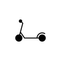 scooter, modèle de logo d'illustration vectorielle d'icône solide de scooter de coup de pied. adapté à de nombreuses fins. vecteur