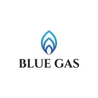 création de logo de gaz bleu vecteur