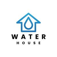 création de logo de maison d'eau moderne vecteur