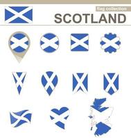 collection de drapeaux écossais