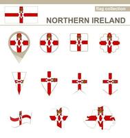 collection de drapeaux d'irlande du nord vecteur