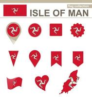 collection de drapeaux de l'île de man vecteur