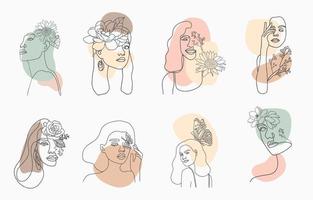 collection occulte de beauté avec femme, fleur, papillon.illustration vectorielle pour icône, autocollant, imprimable et tatouage vecteur