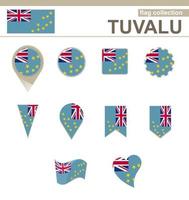 collection drapeau tuvalu vecteur