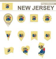 collection de drapeaux du new jersey vecteur