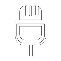 Signe de l&#39;icône du microphone vecteur