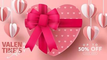 présentation du produit 3d de la saint-valentin pour la bannière, la publicité et les affaires. illustration vectorielle vecteur