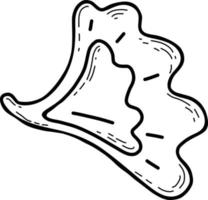 Feuille de laitue. plante. illustration vectorielle. dessin à la main linéaire vecteur