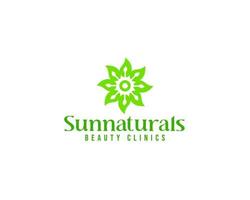 logo de mandala naturel du soleil. logo feuilles vertes. logo de l'hôtel de luxe nature