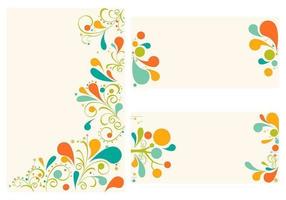 Pack Vector Retro Swirl Banner Vector