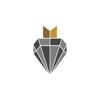 création de logo diamant roi moderne et attrayant vecteur