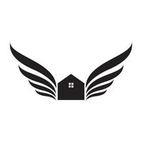 forme de maison avec des ailes logo symbole vecteur icône illustration graphisme