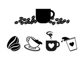 vecteur de modèle de conception d'icône de café isolé