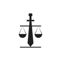épée avec création de logo à l'échelle de la justice, icône de symbole graphique vectoriel illustration idée créative