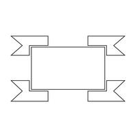 Signe de l&#39;icône du ruban vecteur