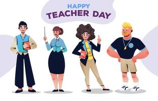 journée nationale des enseignants amicale et amusante vecteur