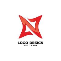 vecteur de conception de logo abstrait n symbole