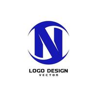 résumé, n, lettre, icône, logo, conception, vecteur