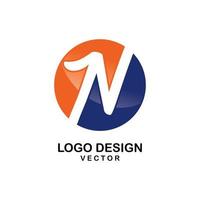 conception abstraite du logo de l'entreprise du symbole n vecteur