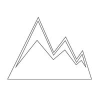 Signe de l&#39;icône de la montagne vecteur