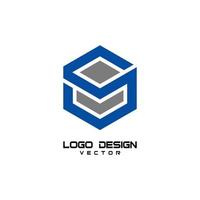 création de logo lettre s cube vecteur