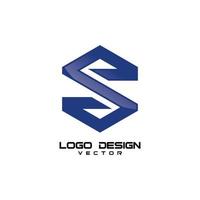 vecteur de conception de logo simple lettre s