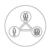 icône de réseau de personnes vecteur
